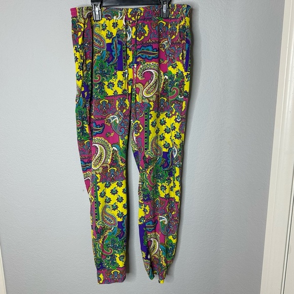 Ralph Lauren Paisley Polyester Pants Size 8 - Picture 1 of 3